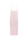 alexander wang fringe tank mini dress in compact nylon cradle pink