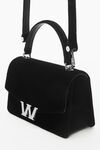 alexander wang w legacy mini satchel in velvet black