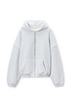 Alexander Wang light heather grey 徽标刺绣加大号棉质卫衣