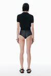 Alexander Wang black black logo-embroidered cardigan
