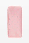 alexander wang 缎面烫钻 scrunchie 迷你手袋 prism pink