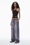 Alexander Wang washed purple unisex crystal hotfix sweatpant