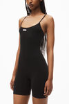Alexander Wang black cami bodysuit in ribbed jersey