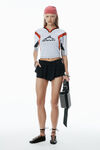 Alexander Wang white/red graphic logo top