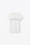 Alexander Wang vintage white 做旧徽标装饰 t 恤