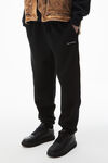 alexander wang sweatpant in dense fleece   black