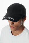 Alexander Wang washed black unisex distressed logo baseball cap