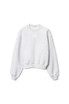 Alexander Wang light heather grey 发泡徽标装饰硬挺毛圈布运动衫