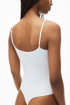 Alexander Wang white cami bodysuit in ribbed knit