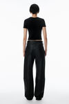 Alexander Wang black logo jacquard short sleeve baby tee