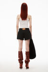 alexander wang shorty 高腰牛仔短裤 washed black
