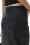 Alexander Wang black primal 纳帕羊皮五口袋铅笔半身裙