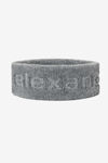 alexander wang logo headband in compact deboss medium grey melange