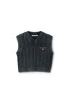 Alexander Wang washed black organic cotton vest