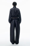 Alexander Wang navy grey 光泽罗缎平纹针织布加大款运动裤