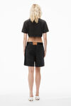 alexander wang 酸洗平纹针织短款 t 恤 acid black