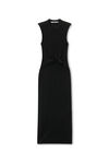 Alexander Wang black prestyled bodycon midi dress