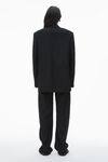 Alexander Wang black exaggerated split front boxy blazer