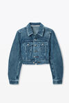 Alexander Wang vintage medium indigo 牛仔布机车夹克
