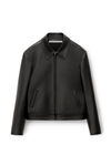 alexander wang 内衬皮革收腰夹克 black