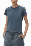 Alexander Wang acid river shrunken logo embossed tee in cotton