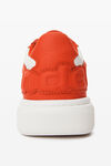 Alexander Wang white/red puff pebble sneaker in leather