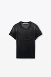 Alexander Wang washed nickel baby tee in plush velour