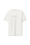 alexander wang hotfix logo grill tee in compact jersey snow white