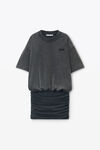 Alexander Wang faded black 预制款 t 恤迷你连衣裙