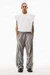 TRACK PANTS IN SATIN FAILLE JERSEY