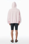 Alexander Wang light pink pink cotton logo zip-up hoodie