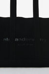 alexander wang ryan 罗纹针织中号托特包 black