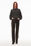 Alexander Wang charcoal melange 水晶羊毛圆领套头衫