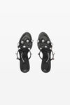 Alexander Wang black riot 85mm lambskin leather sandal