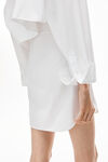 alexander wang cutout shoulder shirtdress in cotton bright white
