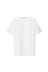 Alexander Wang white pocket tee in high twist jersey