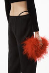 alexander wang crystal thong pant in silk charmeuse black