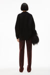 alexander wang drape back pullover in wool black