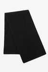alexander wang logo scarf in soft stretch wool black
