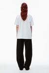 Alexander Wang white pocket tee in high twist jersey