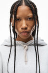 alexander wang 发泡徽标装饰硬挺毛圈布连帽衫 light heather grey