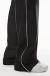 alexander wang track pant in satin jersey black