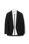 COMBO COLLARED BLAZER IN WOOL BLEND