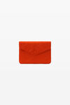 alexander wang envelope small pouch in jacquard satin bright red