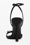alexander wang dahlia 105 蝴蝶结缎面凉鞋 black