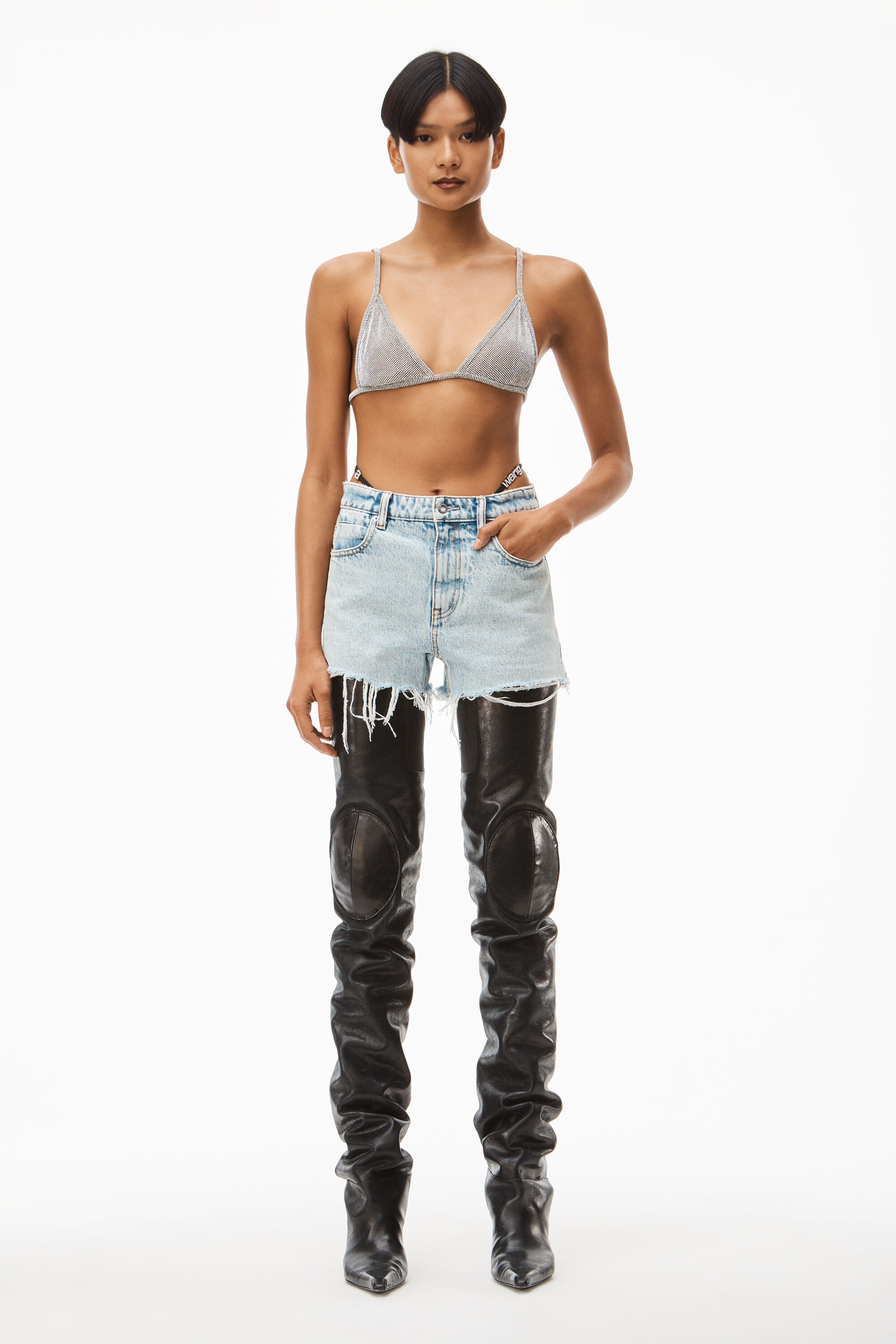 alexander wang denim short