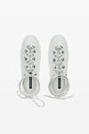 Alexander Wang optic white vyolette lace-up flat in leather