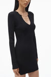 Alexander Wang black logo nameplate dress