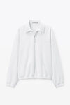 Alexander Wang white 超大号polo衫，带有蓬松标志