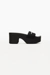 Alexander Wang black logo platform slide